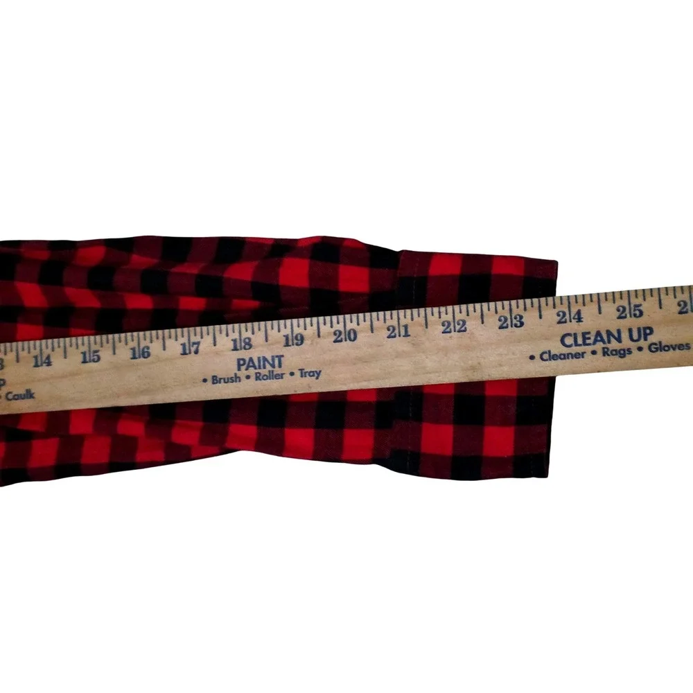 J Crew Red Black Buffalo Plaid Flannel Button Down‎ Shirt Womens M